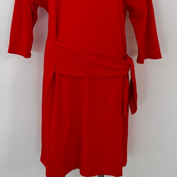 Tommy Bahama Side-Tie Pullover Shift Mini Dress V-Neck Orange Red XL - Picture 6 of 11